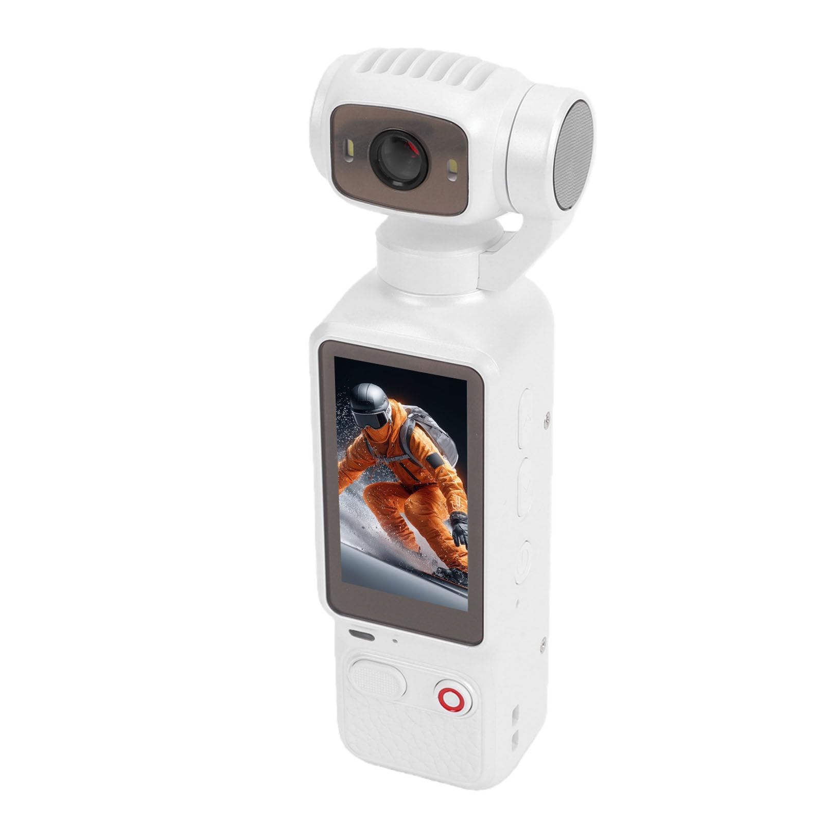 Videocamera 4K per vlogging con obiettivo rotante (WHITE)