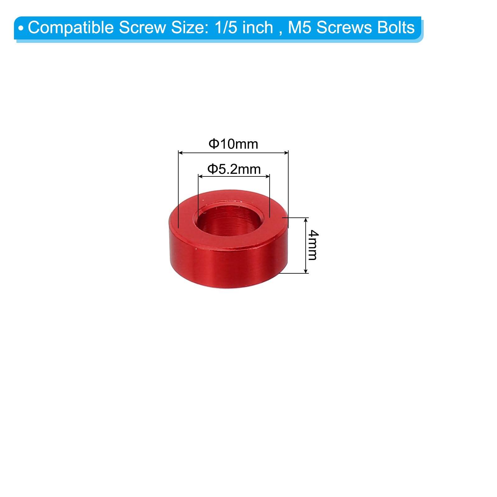 PATIKIL M5 Aluminum Spacer - Image 2