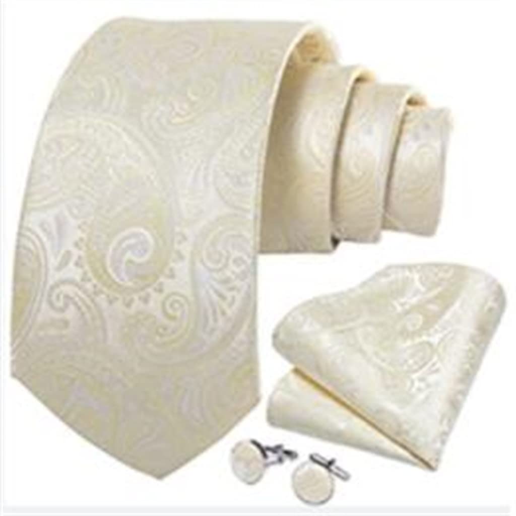 Corbata de Seda para Hombre, pañuelo Informal, Gemelos, Traje, Fiesta de Negocios, Corbata de Boda para Hombre