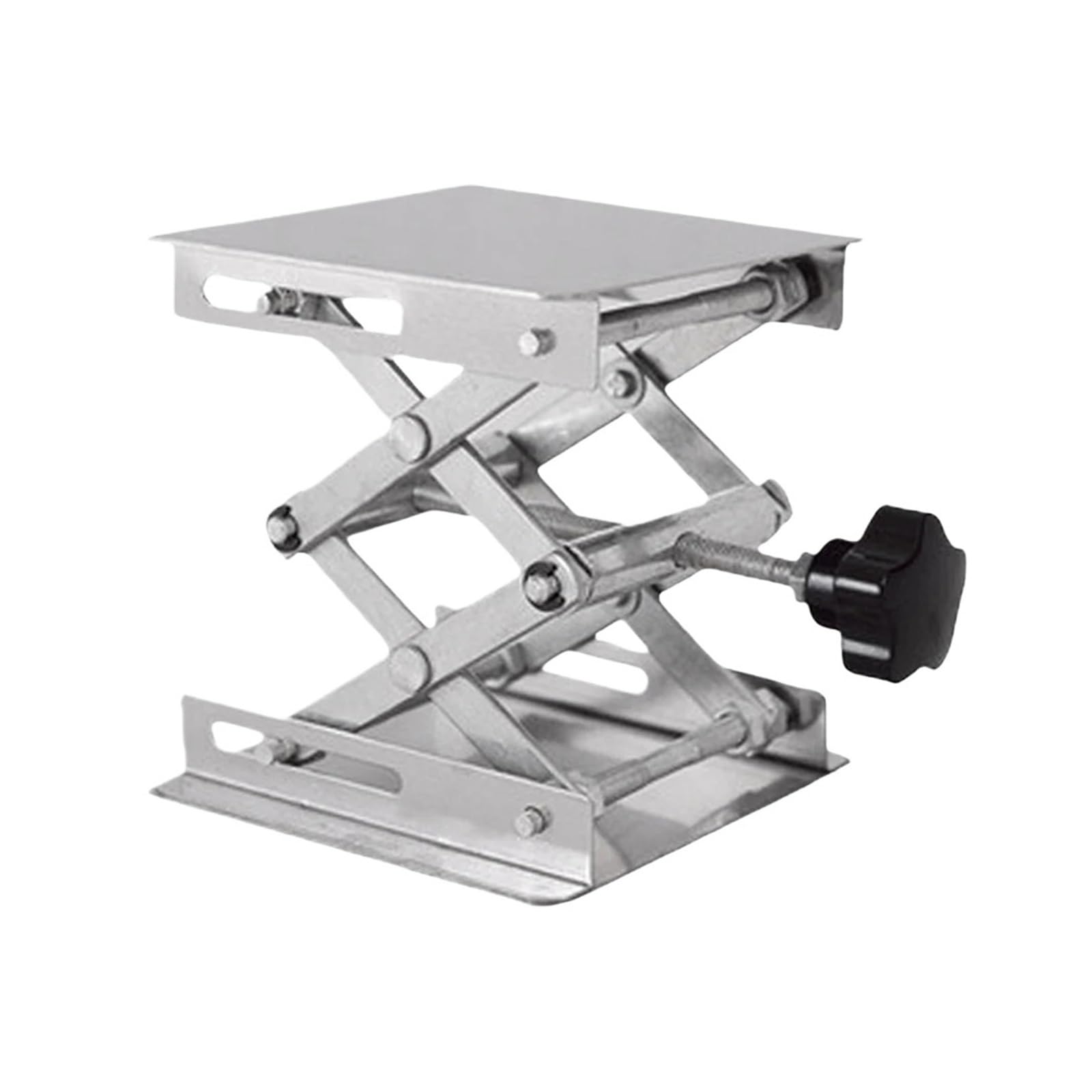 Mini Hubtisch 1 Stück manueller Labortischlift Edelstahl Mini Scissor Jack Korrosionsbeständige Hebeplattform
