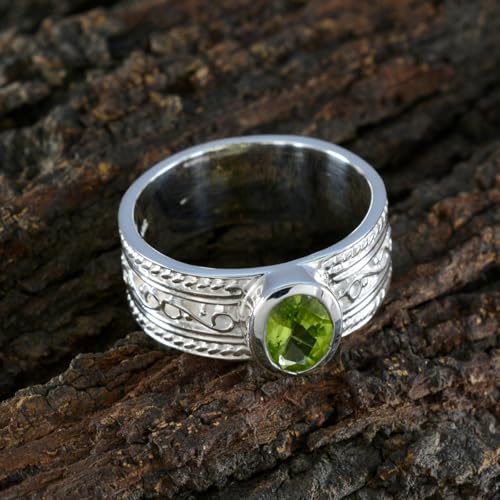 Image of 55Carat Choose Your Color Genuine Gemstone Sterling Silver Ring Band Vintage Handmade Jewelry Sizes 5-12