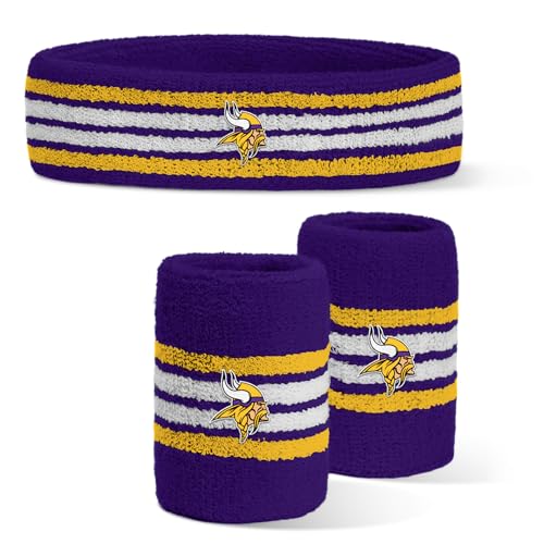 Image of For Bare Feet NFL Officially Licensed Team Logo Headband & Wristband Combo Pack Team Color OSFM