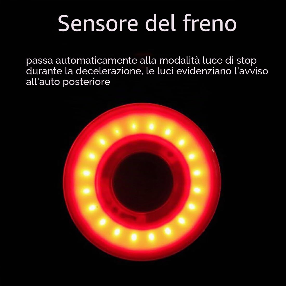 Smart Bike Tail Light ultra luminosi, luce per bicicletta ricaricabile auto ON/OFF, IPX6 impermeabile luci a LED per bicicletta, posteriore LED ad alta intensità accessori adatto su qualsiasi Road Bikes