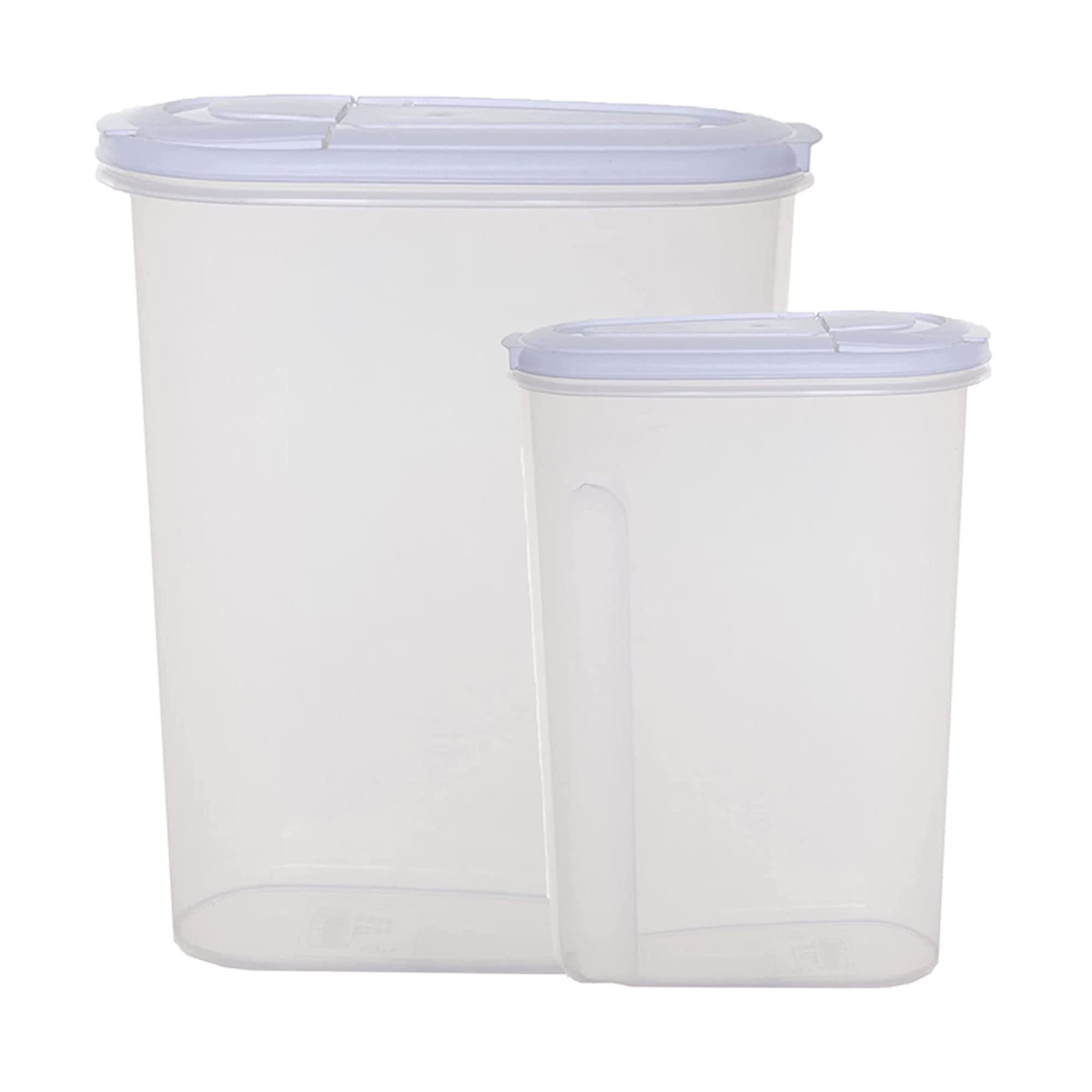 Star Supplies Large 5 Litre Plastic Airtight Dry Food, Cereal, Storage Container Set (Set Of 4)