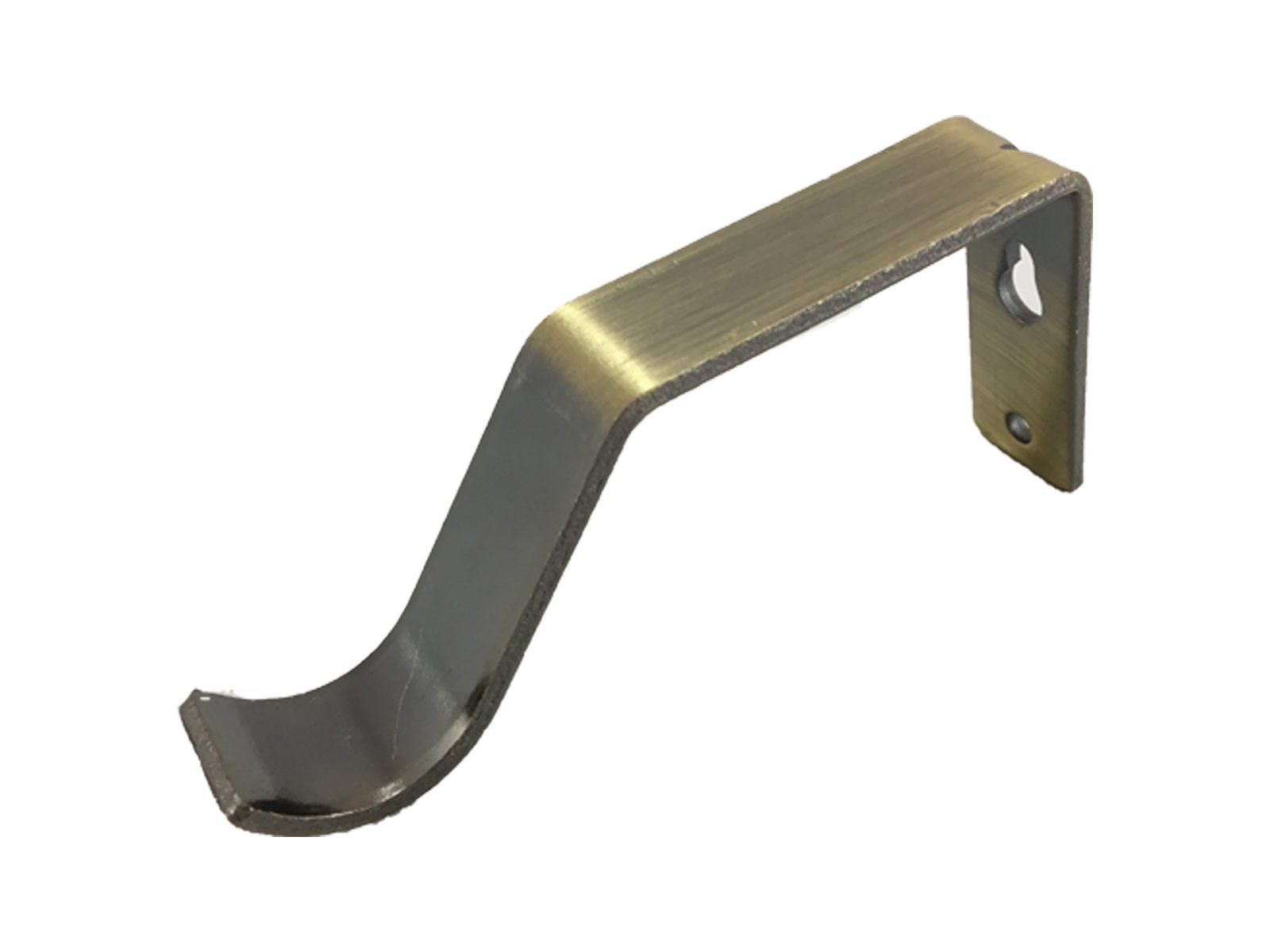Your Home Online 28mm Curtain Pole Passing Bracket For C Rings & Bay Window (Antique Brass)