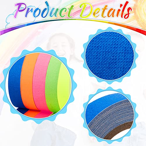 Gersoniel 10 Pcs Spike Tape Multicolor Bright Multi Colors UV Reflective Tape Quality Fluorescent for Party Stage Color Coding Art Crafts, 5 Bright Colors, 18.04 ft (0.5 Inch) by Gersoniel - Used condition - Image 4