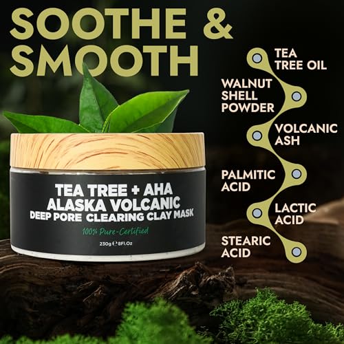 Terramed Just Think Comfort Pore Cleansing Mask - Blackhead Remover Clay Mask - Pore Minimizer for Face with Volcanic Ash & AHA - Itching, Burning, Redness Relief - Detoxifies and Refines Skin - Image 4