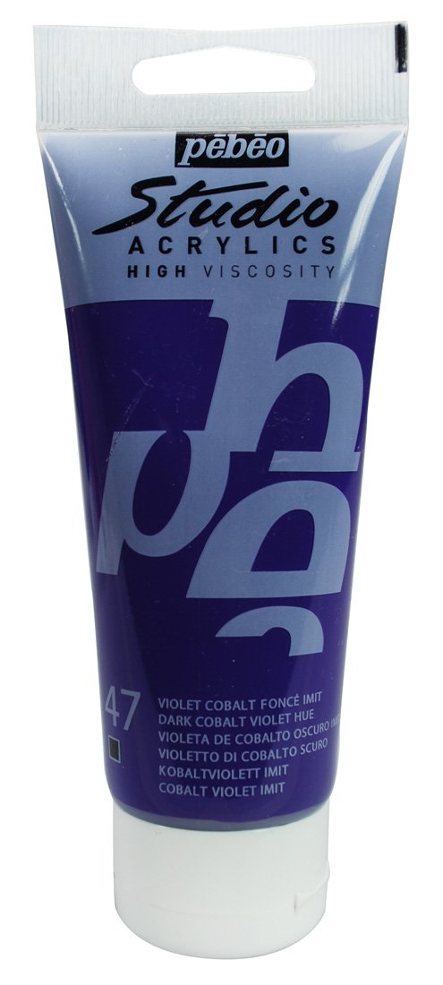 PEBEO Acrylic Fine Studio Acrylics Dark Cobalt Violet Hue 100ml/3.38oz 100 ml Tubes 831-047