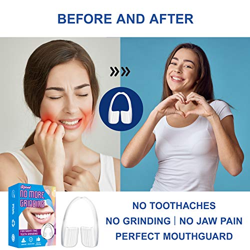 Mouth Guard for Grinding Teeth and Clenching Anti Grinding Teeth Custom Moldable Dental Night Guard Professional Dental Night Guards to Prevent Bruxism/Pack of 8