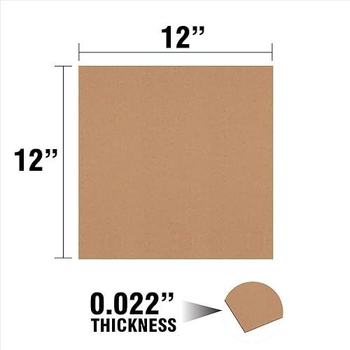 Miniatura 8 de Hojas de aglomerado, ligeras, aglomerado de 8.5 x 11, 022 - Hojas de cartón fino, tablero de virutas para manualidades, cartón, cartón kraft,