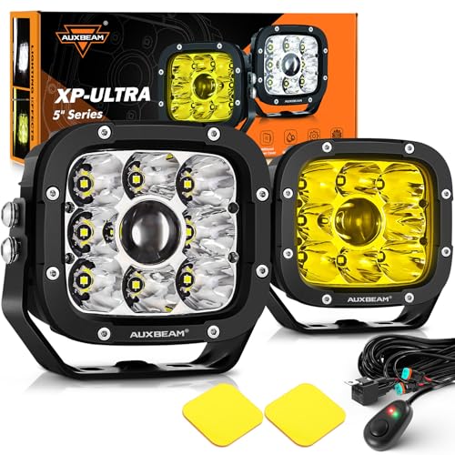 Auxbeam XP-Ultra 5-inch 110W LED Pod Lights – Amber/White