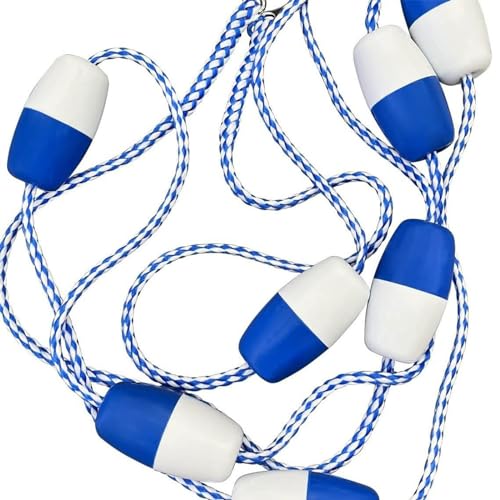 TUOYIBO Preassembled Pool Rope, Adjustable Length, Swimming Pool Safety Divider Rope and Float Line with 2 Pre-Assembled Stainless Hooks for Effective Visibility