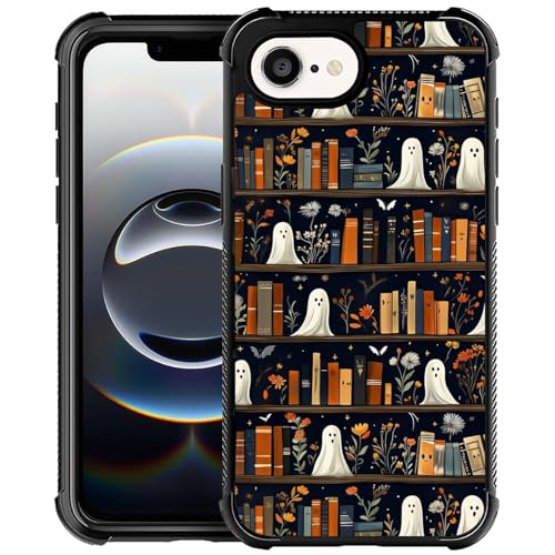 TAMEFOX Case for iPhone 16e,Four Corners with Bumper Shockproof Anti-Slip Anti Drop Protective Case-Halloween Grimoire Ghost - image 1