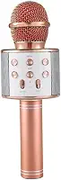 WS-858 Microfone de karaokê sem fio portátil, Player de karaokê portátil para celular Alto-falante HIFI Bluetooth embutido, Selfie 3-em-1 bateria de lítio recarregável Karaokê KTV MIC