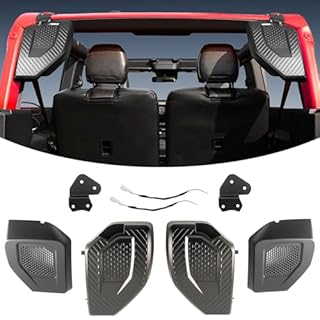 Alicatong Rear Speaker Pods Compatible with 4-Door Bronco 2021 2022 2023 2024 2025 Interior Accessories 6.5-Inch for Ford Bronco 4 Door Pod Speaker Enclosure (NOT for Sport and Raptor)