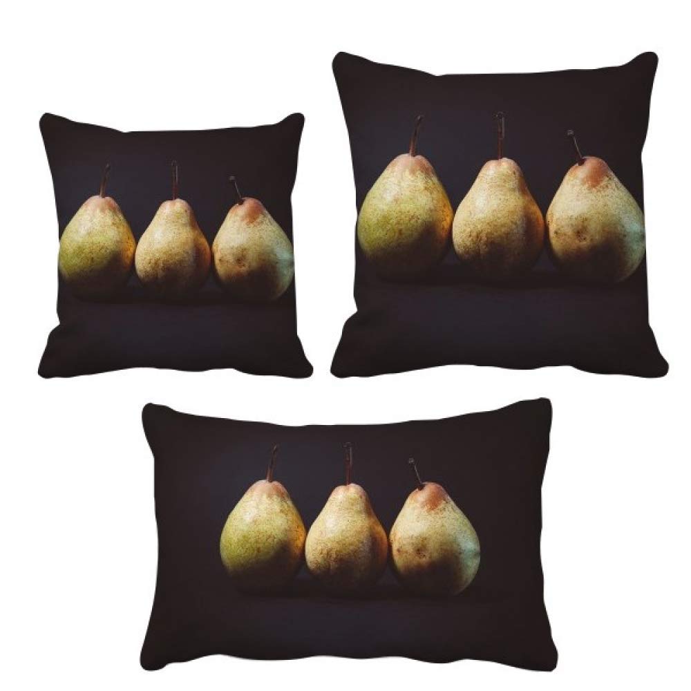 Housse de coussin poire décoration maison taie oreiller motif fruits imprimé