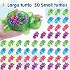 50PCS Luminous Mini Resin Turtle with 1 Pc Jumbo Resin Turtles, Miniature Tiny Turtles Glow in The Dark for Garden Dollhouse Micro Landscaping #1
