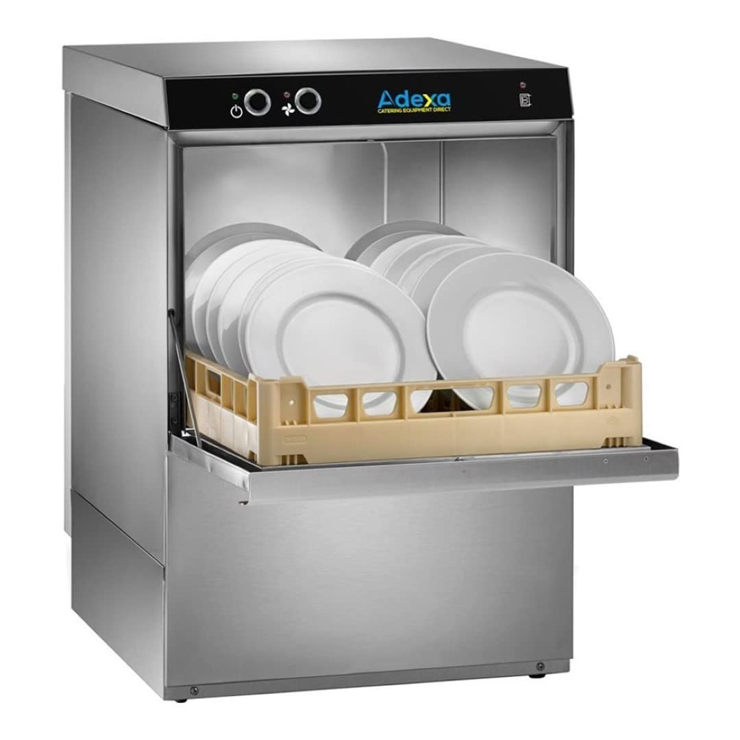 Stalwart DA-ADX50B Commercial Dishwasher Premium 500mm Basket 20 Baskets/Hour Break Tank Drain Pump Detergent dosing Pump