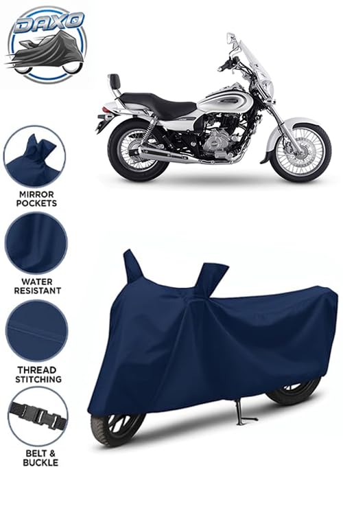 Image of Waterproof Bike Cover for Bajaj Avenger Cruise 220 | All Weather Protection from Rain, Dust, UV Rays & Scratches with Mirror Pockets & Buckle Belt | Avenger Cruise 220 Bike Cover