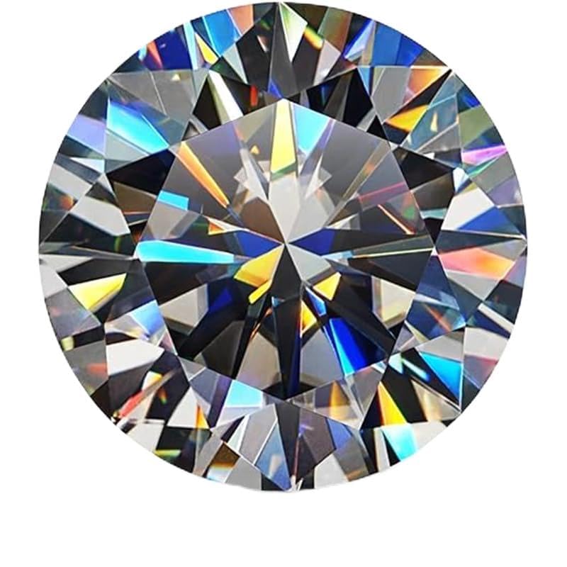 Round Moissanite Stone Diamond Loose D Color VVS1 Clarity with GRA Certificate for Ring Earrings Pendant Bracelets Jewelry Making Valentine’s Day Gift.
