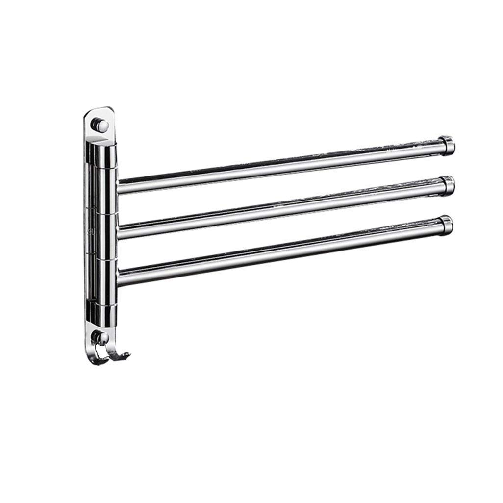 Porte-serviettes mural chrome poli pour organiser la salle de bain familiale
