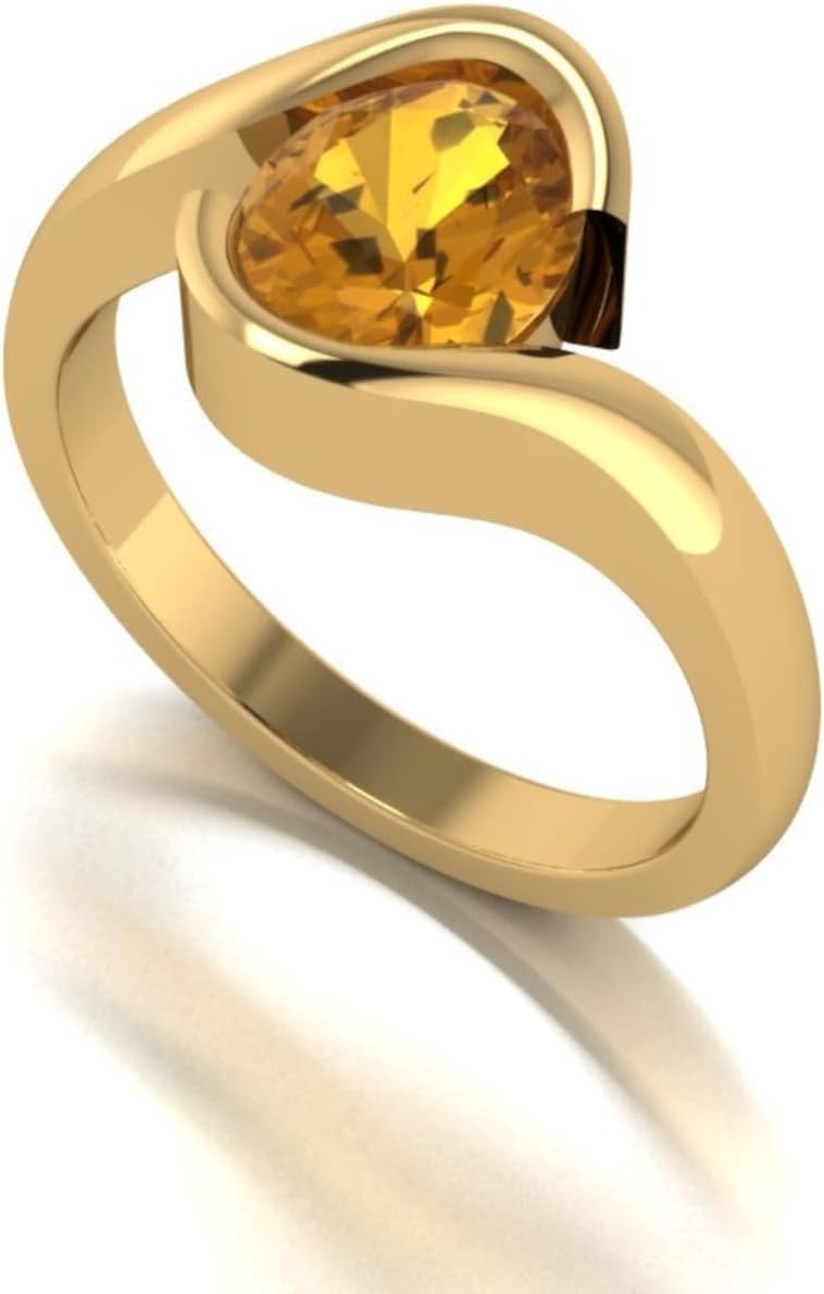 Natural Certified Yellow Sapphire/Pukhraj Panchadhatu Rashi Ratan Astrological Purpose Ring For Men & Women