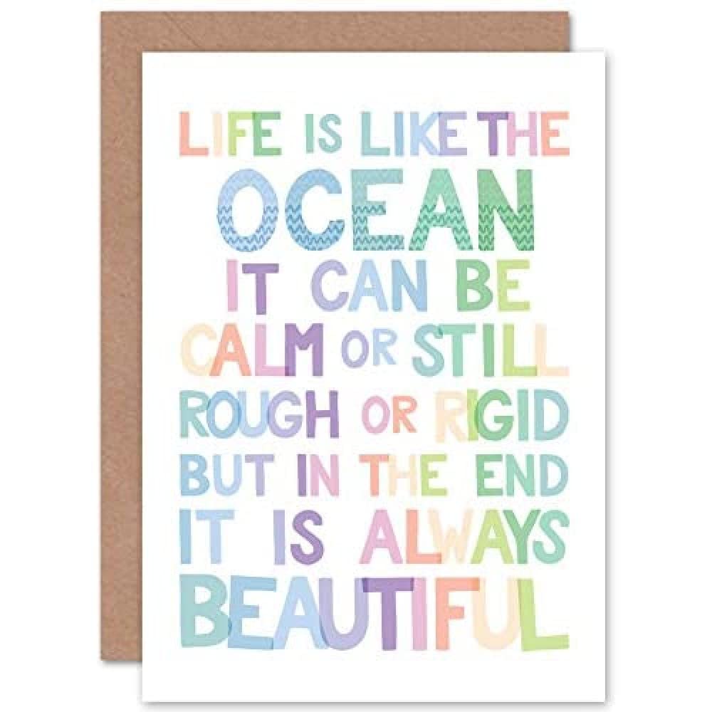 Wee Blue Coo Ocean Always Beautiful Greetings Card