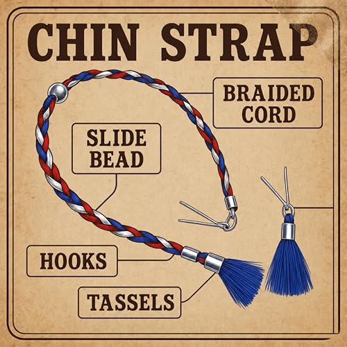 Image of Gamboa 100% Leather Hat Chin Strap for Men and Women Removable Hat Chin Cord for Cowboy and Sun Hats