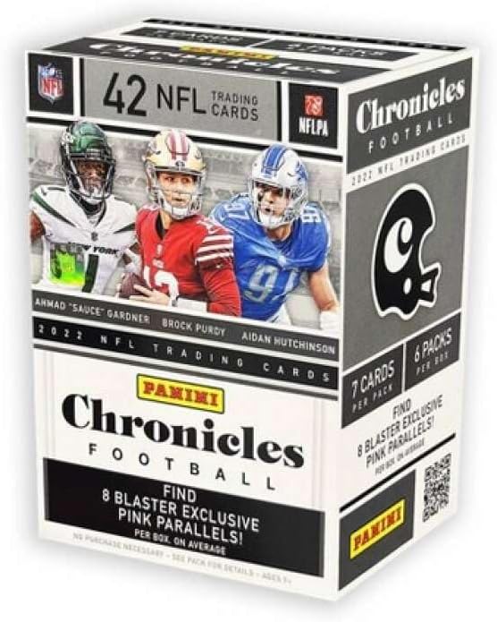 2022 Panini Chronicles NFL Football Blaster box - 42 Cards (6 Packs Per Box7 Cards Per Pack) - Look for rookies of Kenny Pickett Brock Purdy