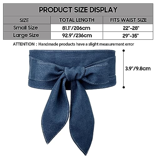 EIMMBD Womens Belts for Dress Obi Belts for Women Wide Waistband Knotted Belt for Dress4