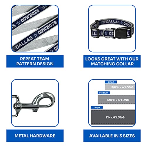 image for Pets First NFL PET Leash Dallas Cowboys Dog Leash, Large Football Team