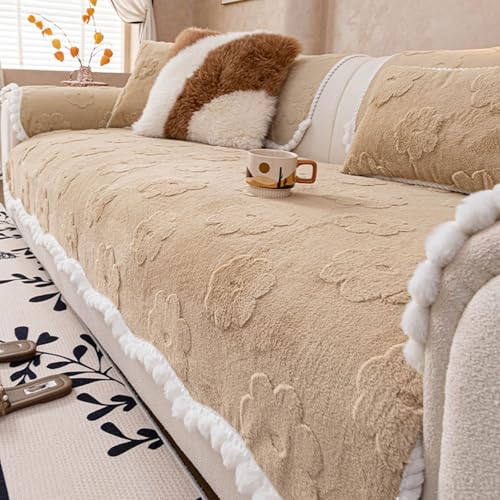 ETM̂ʂ݃\t@Jo[A~ߕtŌ̒g_炩ӂӂ̃rO[pXbvJo[ApL^R[i[\t@veN^[ Brown 110x210cm/43x83in