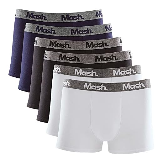 Kit 6 Cuecas Boxer Cot El Bord, Mash, Masculino, Preto/Preto/Azul Marinho/Azul Marinho/Branco/Branco, P