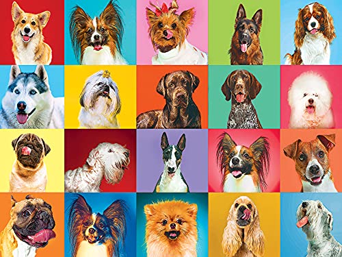 LPF20 Happy Dogs Collage 500 Piece Colorluxe Premium Jigsaw Puzzle