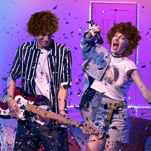 SKHAOVS Brown Perm Tash Fancy Dress Wig - Image 3