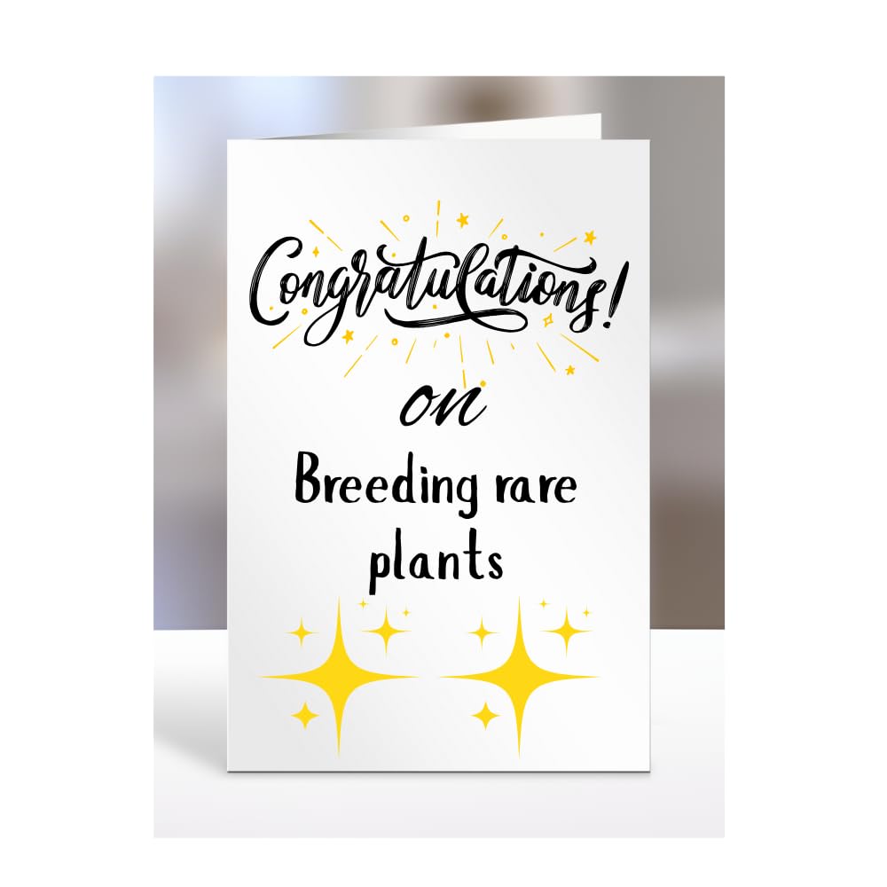 Congratulations on Breeding rare plants Card, Gifts for Men or Women, Presents for Christmas, Greetings Card, Him, Her, Female, Male, A5-113_71 โ image 1