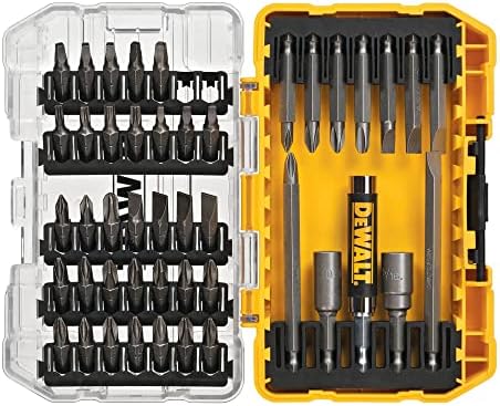 DEWALT Screwdriver Bit Set with Tough Case, 45-Piece (DW2166),Grey/Silver Screwdriving Set With Tough Case