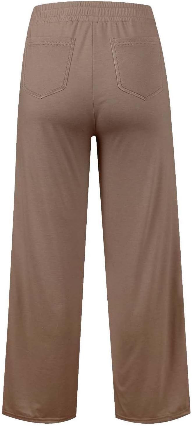 Girls Sweatpants Wide Leg Baggy Track Pants Barrel Pants Elastic Waist Drawstring with Pockets for Kids 5 to 14Y