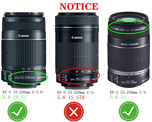 ET-60 Lens Hood Shade for Canon EF 75-300mm f/4-5.6 III,EF 75-300mm f/4-5.6 III USM,EF-S 55-250mm f/4-5.6 is II,EF-S 55-250mm f/4-5.6 is(Not for is STM),58mm Lens Hood HUIPUXIANG - Image 2