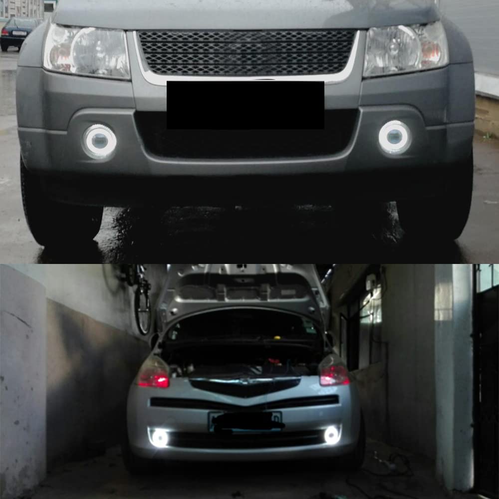 2 Szt Samochód H11 Led światła Przeciwmgielne 40W Angel Eye 4000LM światła Do Jazdy Dziennej 12V Dla Peugeot 301 2012-2018