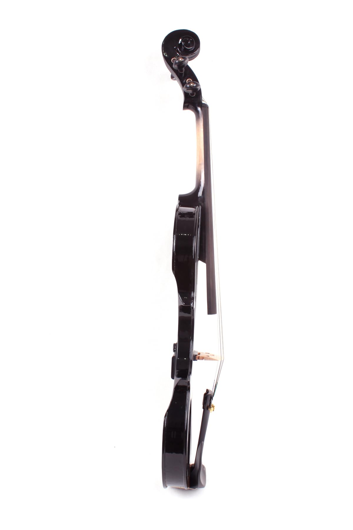 Schwarze elektrische Bratsche 4/4 volle Größe, lautloses Bratschenset für Anfänger, Erwachsene, Teenager, Massivholz, mit Ebenholzbeschlägen, Anfänger-Set, Geschenke (01)