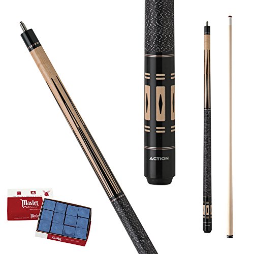 Taco de Pool Action Exotic ACT47 Black sobre maple miniatura 1
