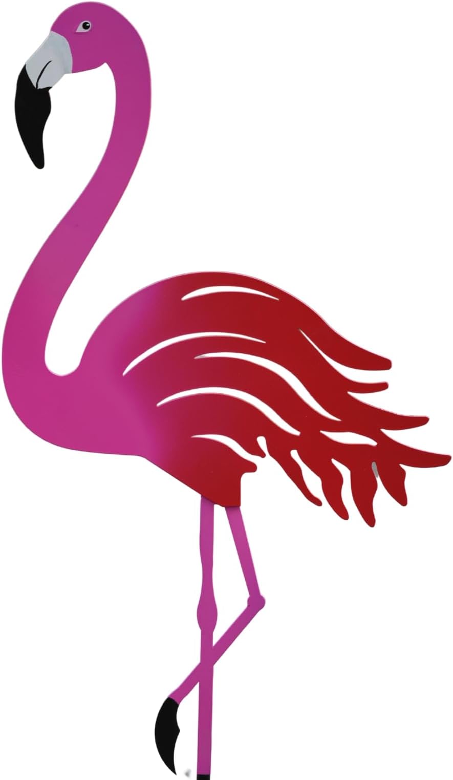 Pink Flamingo Garden Statue - Hand-Painted Metal Yard Art, Decorative Bird Sculpture for Outdoor Lawn, Patio, Porch, and Backyard Decor