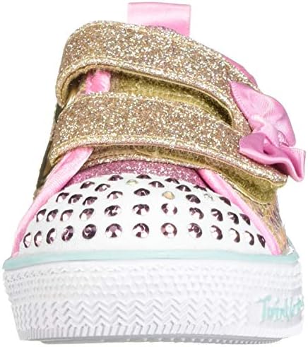 Skechers baby girls Twinkle Toes - Shuffle Lite Mini Mermaid 20063n (Toddler/Little Kid) Sneaker, Gold, 9 Toddler US | Image 1