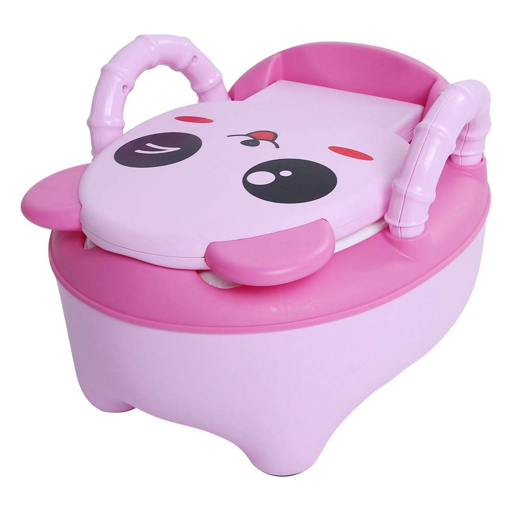 Simpatico Vasino per Bambini con Design Staccabile per Bambini Blu 14,2 X 9,1 X 12,2 Pollici (Roseo)