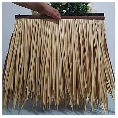 Artificial Thatch Tile, Simulation Thatch Plastic Thatch Anti-Rot Flame Retardant Gazebo Decoration Fake Thatch, 5 Colors (Color : B-6pcs, Size : 50x50cm)