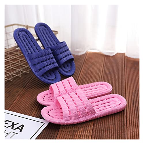 Beach Sandals Home Slippers Bathing Water Leakage Slippers Men and Women Soft Bottom Hollow Bathroom Sandals Pillow Slippers(Gris,42-43)4