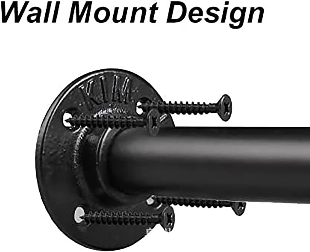 JOSBY Wall Mounted Garden Hose Holder, Industrial Iron Pipe, Durable Heavy Duty Rust-Free Hose Hanger for Water Hose, Holds Up to 125 feet of 5/8 inch Garden Hose, Keep Your Backyard Neat and Clean