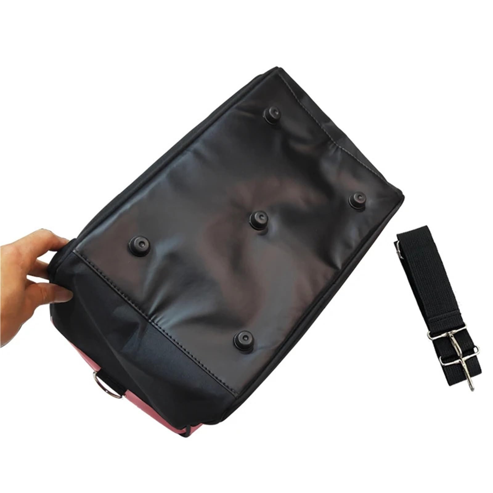 Große Kapazität Haar Scheren Tasche Salon Barber Handtasche Friseur Kamm Werkzeuge Tasche Make-Up Lagerung Tasche Für Friseurkamm, Scherenclip(Pink)