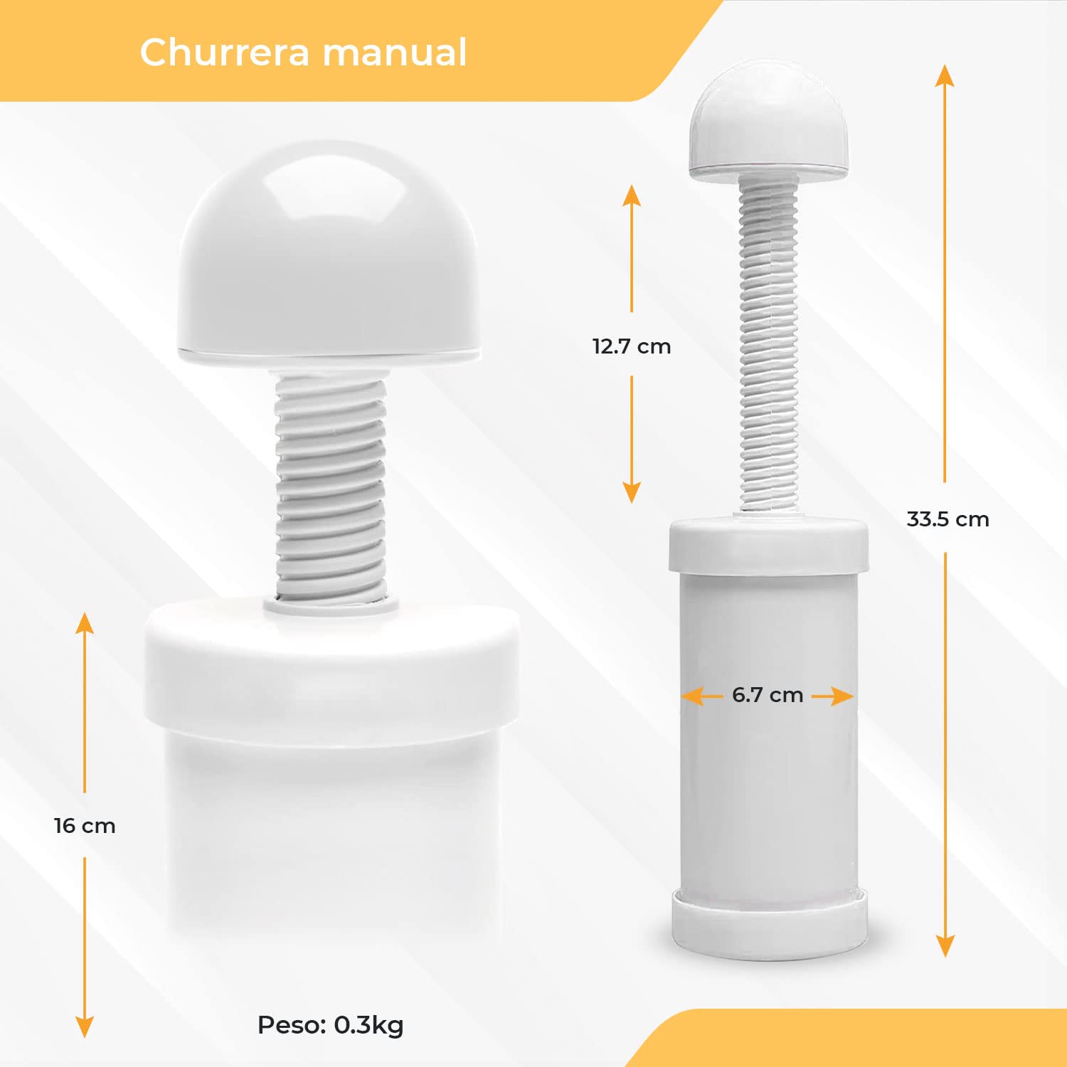 Macchina Per Churros Con 3 Ugelli - In Acciaio Inox Con Sac à Poche | Per Fare Churros Fatti In Casa - Foto 4